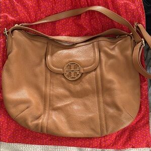 Tory Burch Tan Leather Hobo Shoulder Bag